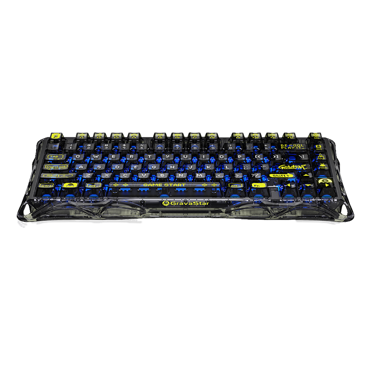 Teclado GravaStar MERCURY K1 LITE Inalambico Ingles TRANSPARENT BLACK