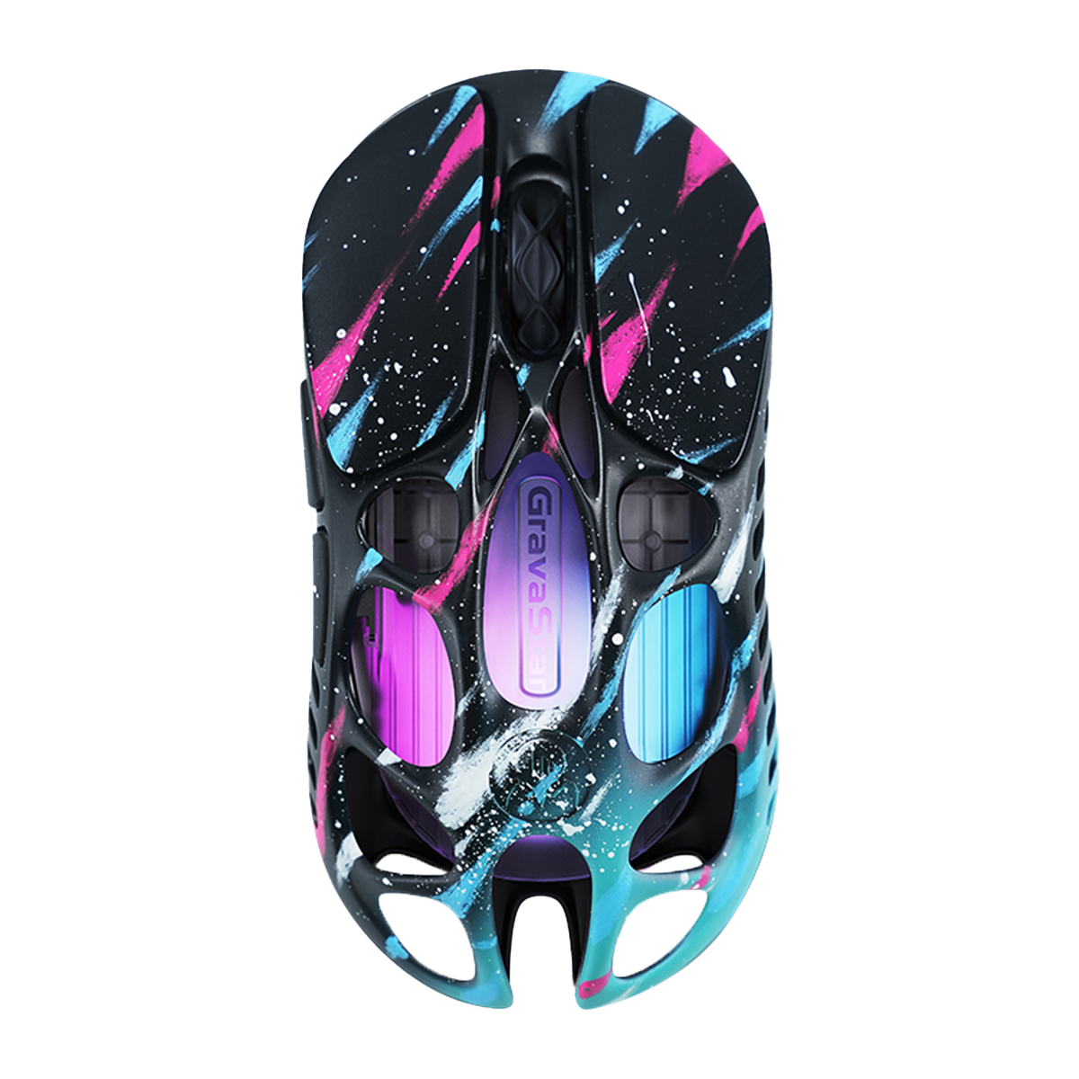 Mouse GravaStar MERCURY XPRO Inalámbrico 8K Dongle NEON GRAFFITI