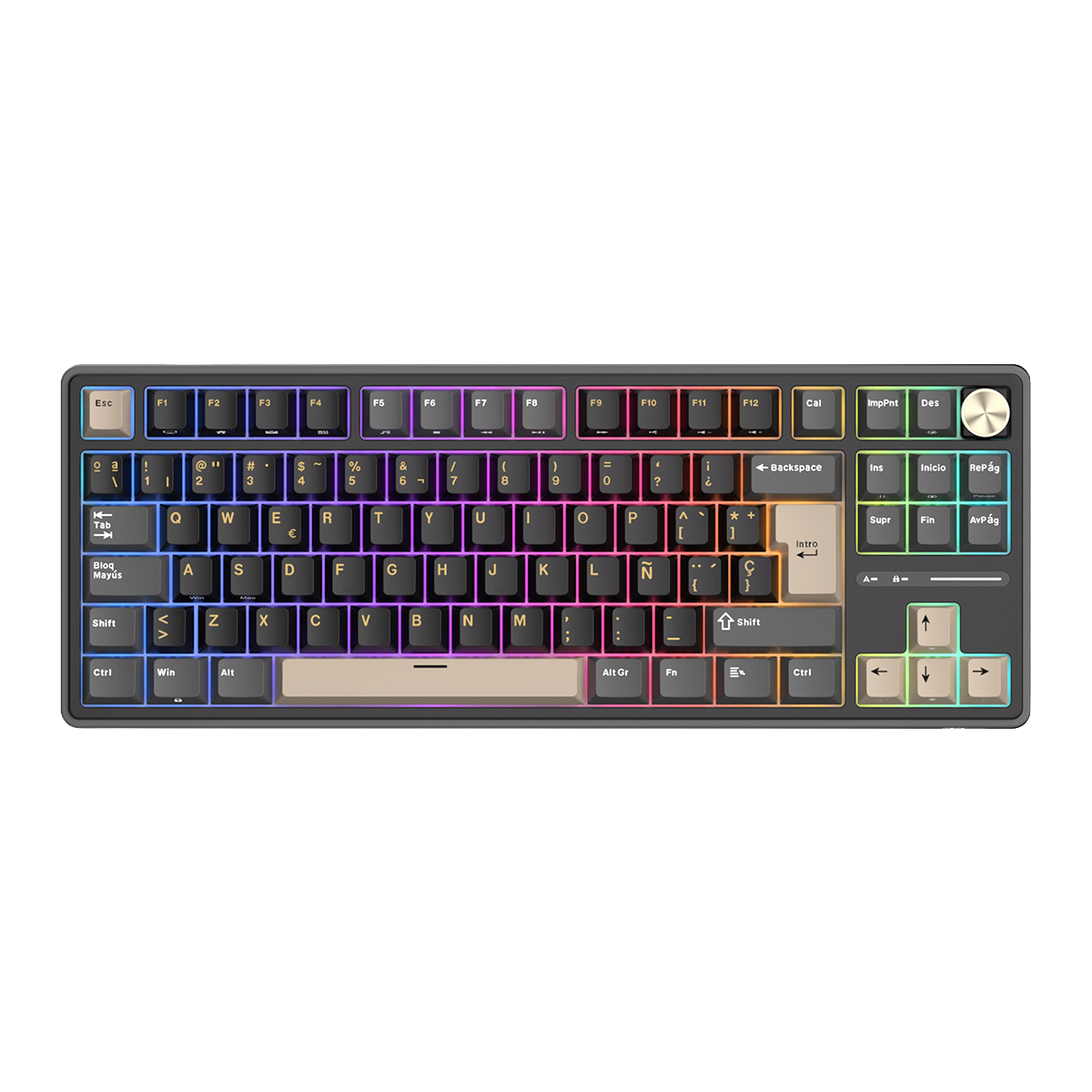 Teclado Royal Kludge RK-R87PRO TKL Cableado PHANTOM - CREAMY SWITCH