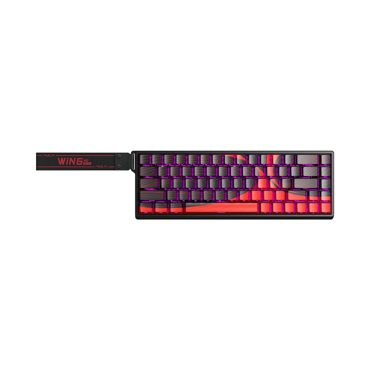 Teclado Aula WIN68HE MAX Cableado BLACK/RED - WING CHUN MAGNETIC