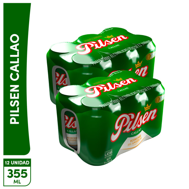 2 Six Pack Cerveza Pilsen Lata 355ml