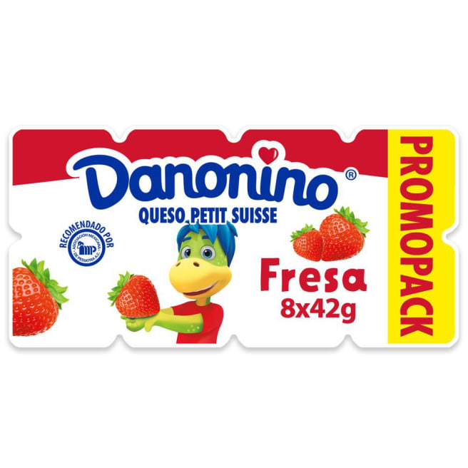 Queso Petit Suisse Danonino Fresa 42 g x 8