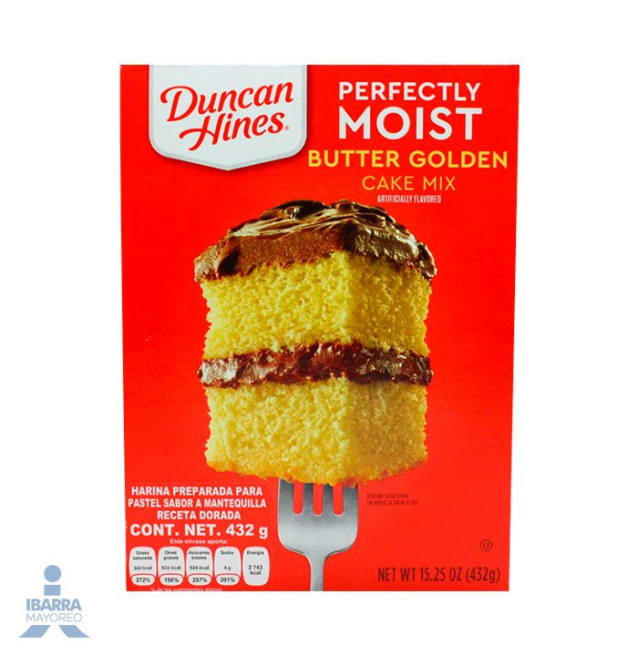 Harina Para Pastel Duncan Hines Sabor Mantequilla Dorada 432 g