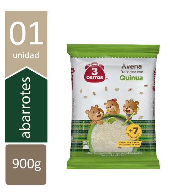 QUINUA AVENAS PREMIUM 3 OSITOS 900 GR