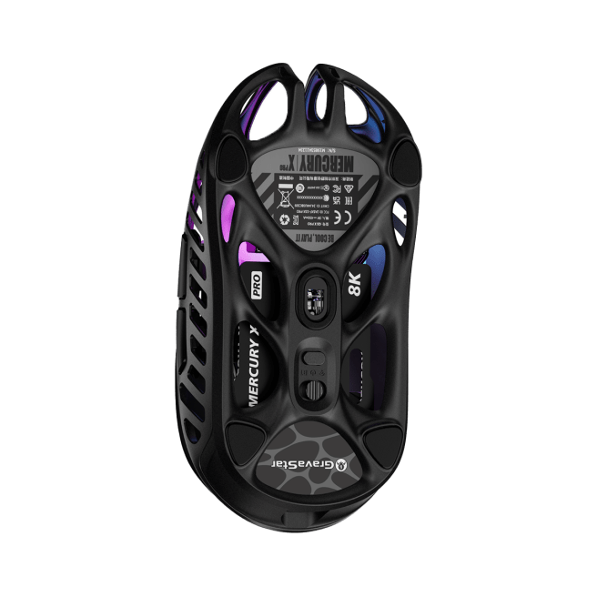 Mouse GravaStar MERCURY XPRO Inalámbrico 8K Dongle GALAXY BLACK