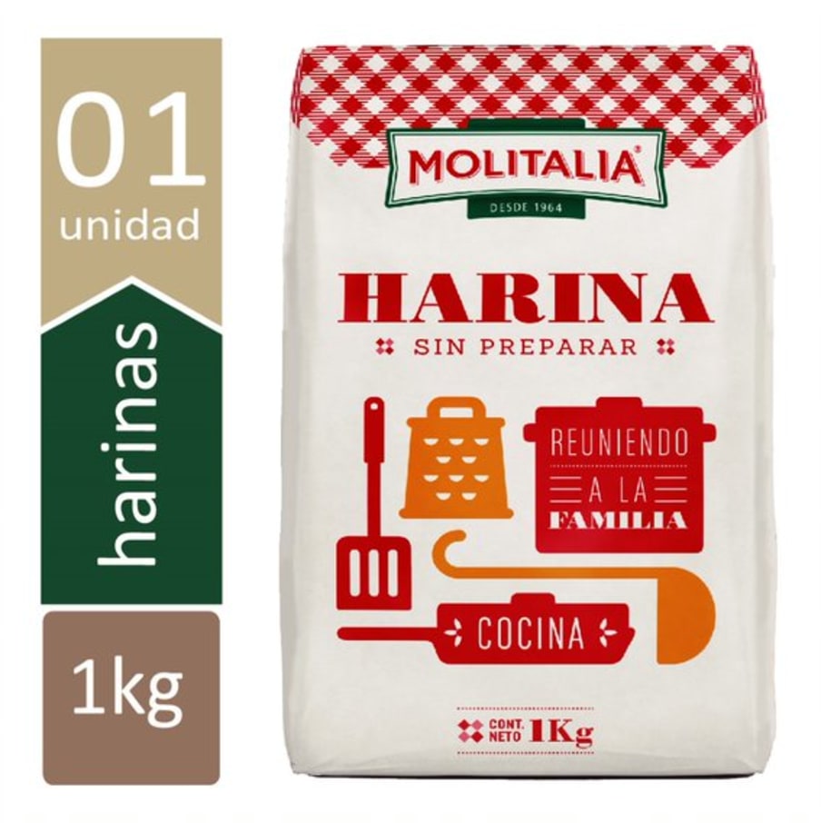 HARINA SIN PREPARAR MOLITALIA 1 KG