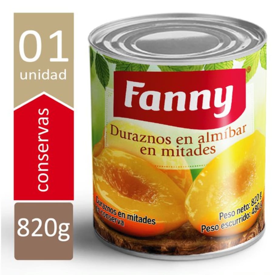 DURAZNOS EN MITADES FANNY 820 GR