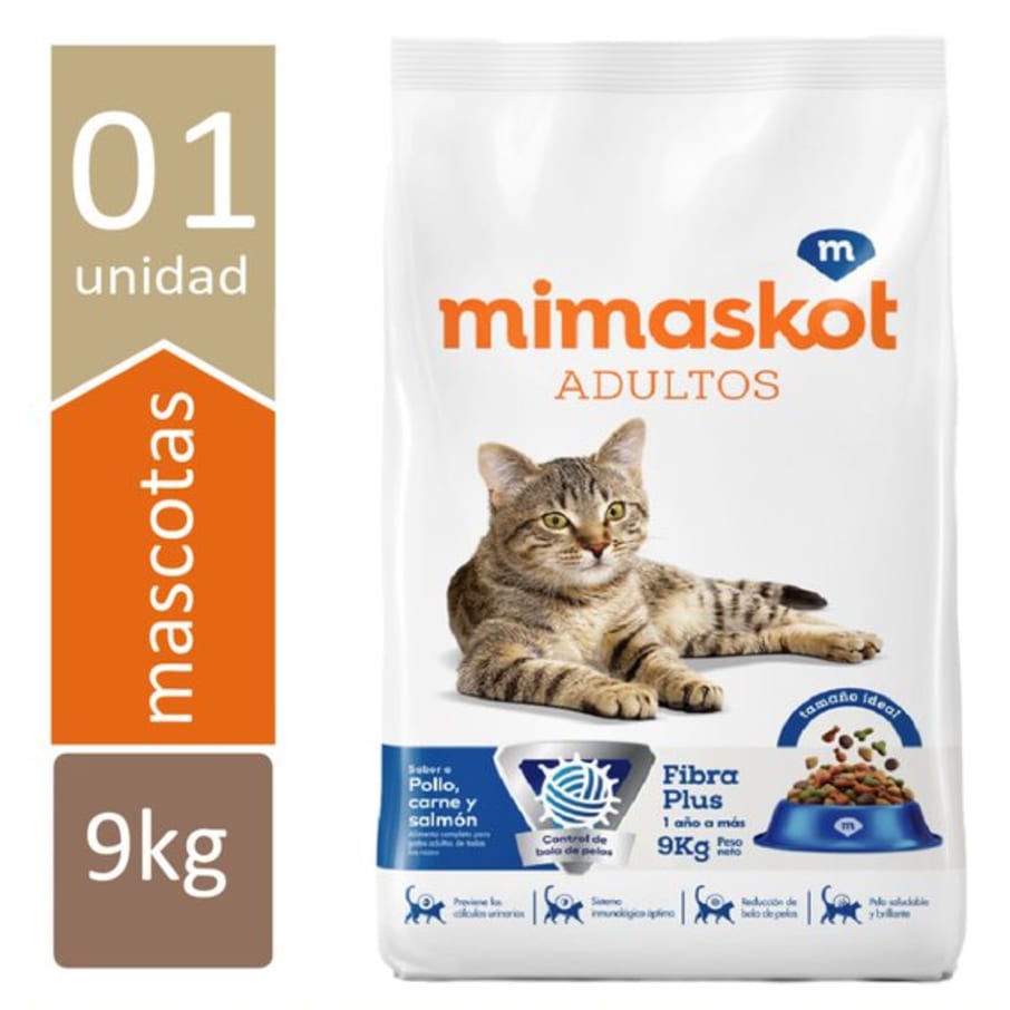 MIMASKOT GATOS POLLO  CARNE  9 KG