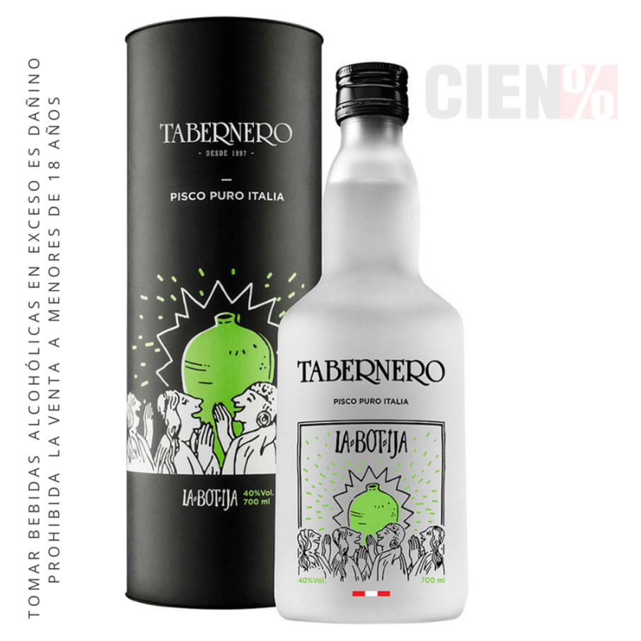 Pisco Botija Italia 700Ml  en estuche tubo 