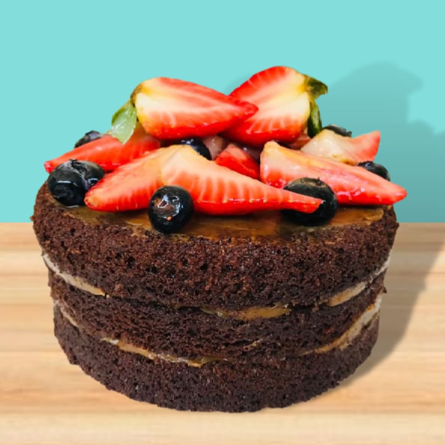 MINI TORTA DE CHOCOLATE CON FRUTOS DEL BOSQUE