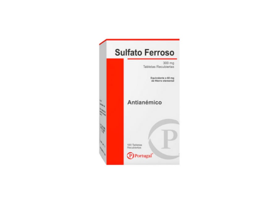 SULFATO FERROSO 300MG TABLETA RECUBIERTA X 100