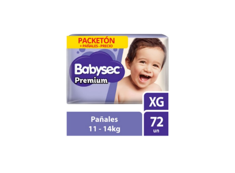 BABYSEC PAÑAL PREMIUM XG X 72 PAQUETE