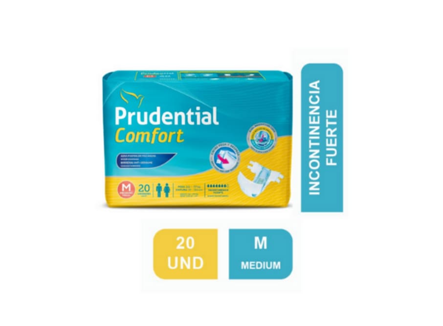 PRUDENTIAL PAÑAL CONFORT TALLA M X 20 UNIDADES