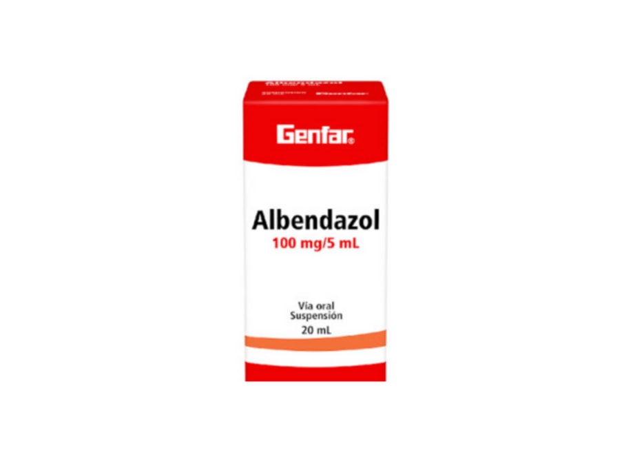 ALBENDAZOL 100MG/5ML SUSPENSIÓN X 20 ML