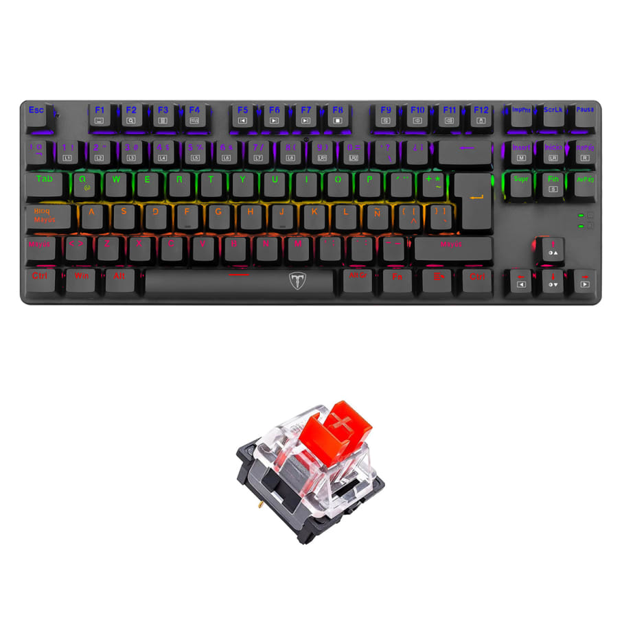 Teclado T-Dagger BORA Rainbow, Spanish T-TGK313-RD-SP RED SWITCH