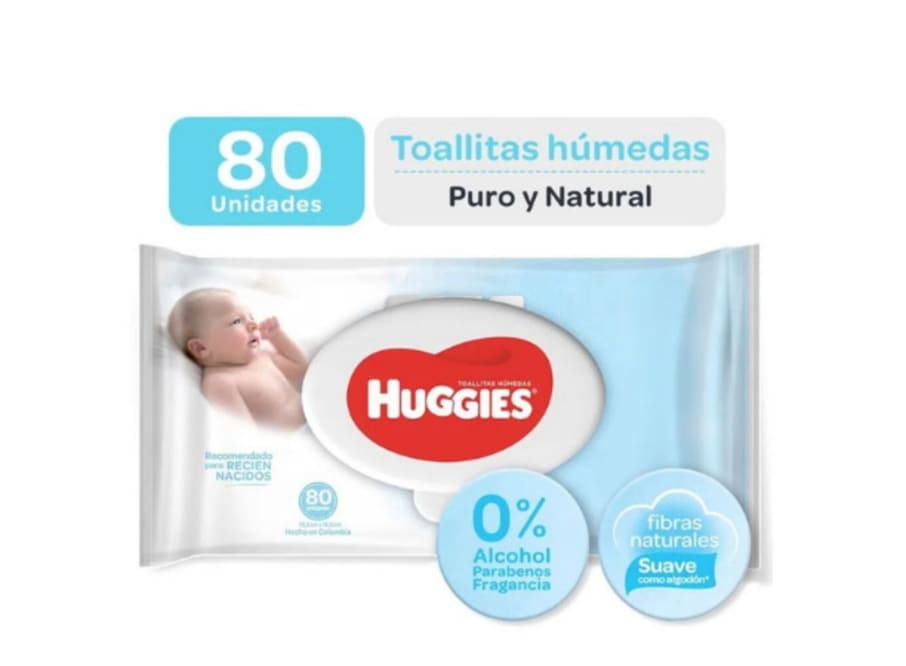 HUGGIES PAÑITOS HUMEDOS RECIEN NACIDO X 80