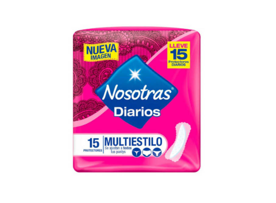 NOSOTRAS PROTECTORES X 15 UNIDADES (MULTIESTILO)