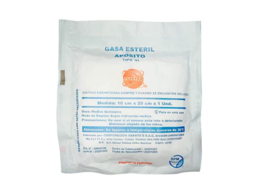 APOSITO DE GASA 10 X 20