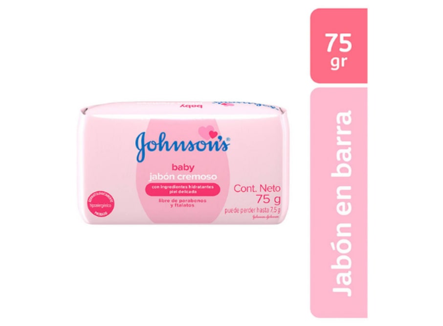 JOHNSONS JABON CREMOSO HUMECTANTE (ROSADO)  X 75G