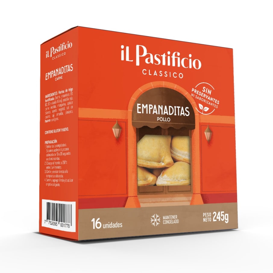 Mini Empanaditas de Pollo Congeladas (16 und)