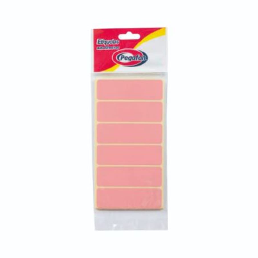 ETQ.PEG.RECT  ROSADOx100 (12 UND POR CAJA)