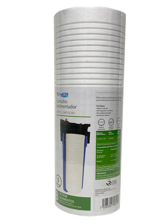 CARTUCHO SEDIMENTADOR PROPIPROPILENO 4.5”X12”