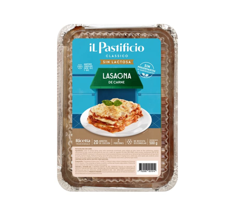 Lasagna de Carne sin lactosa (500g)