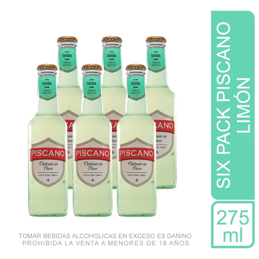 Six Pack Piscano Limon 275 Ml