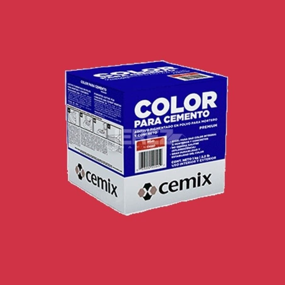 Color para cemento rojo carmin cemix