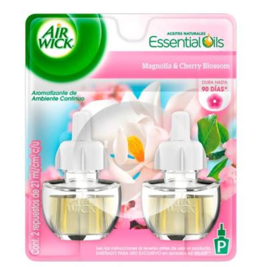 Aromatizante Air Wick Repuesto Magnolia y Cherry 2 U