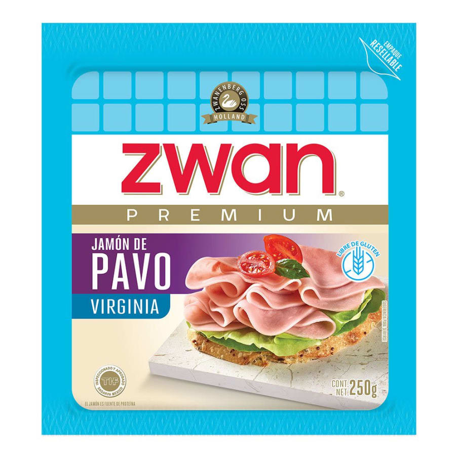 Jamón de Pavo Zwan Virginia Premium 250 g