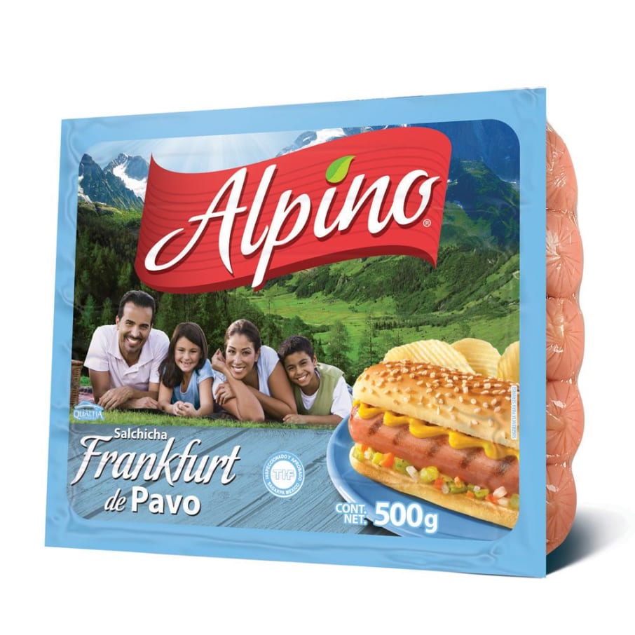 Salchicha de Pavo Alpino Tipo Frankfurt 500 g