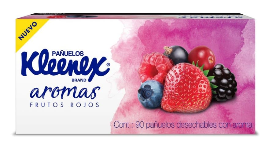 Pañuelos Kleenex Aromas Frutos Rojos 90 U