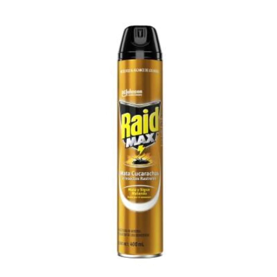 Insecticida Raid Max Mata Cucharachas e Insectos 400 mL