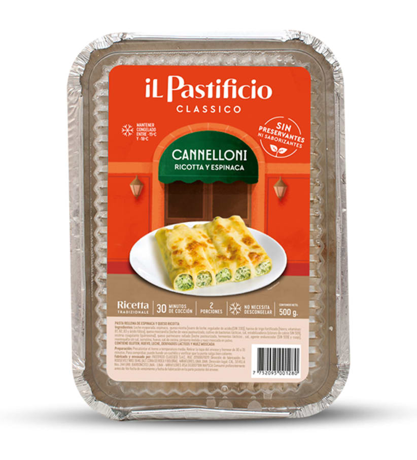 Cannelloni de Ricota y Espinaca