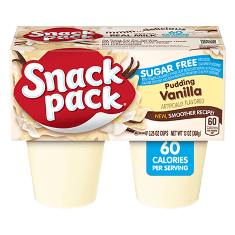 Snack Pack Pudin Vainilla Sugar Free X 13 OZ 