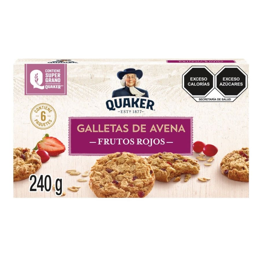 Galletas de Avena Quaker con Frutos Rojos 240 g