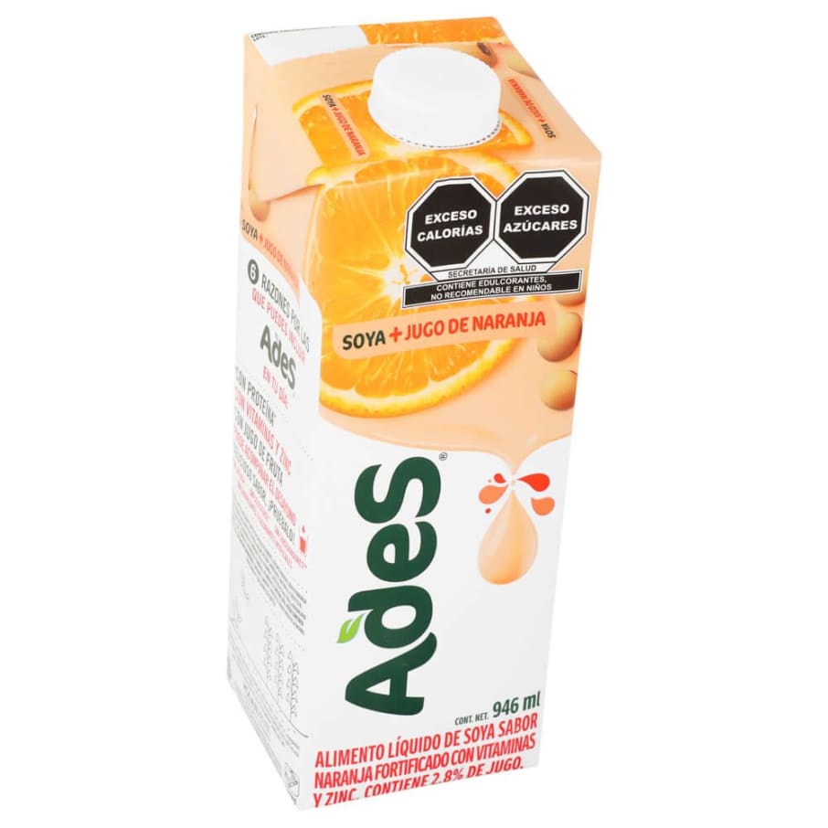 Bebida de Soya con jugo de naranja Ades 946ml