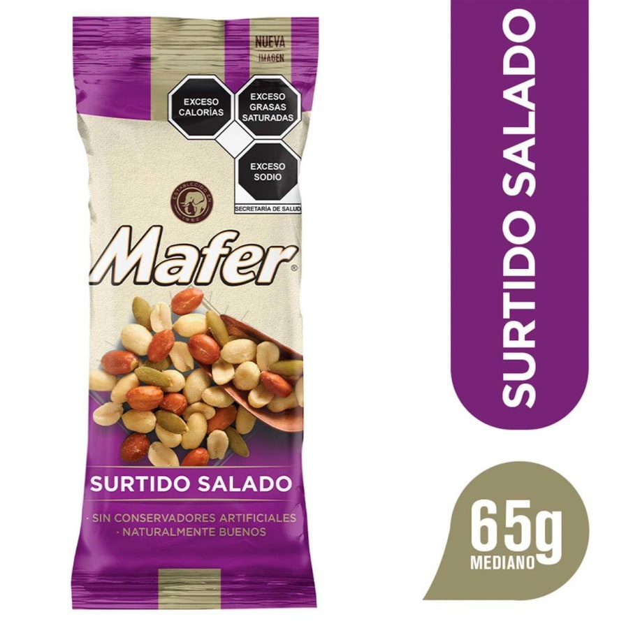 Cacahuate Mafer Surtido Especial Saladao 65 Gr