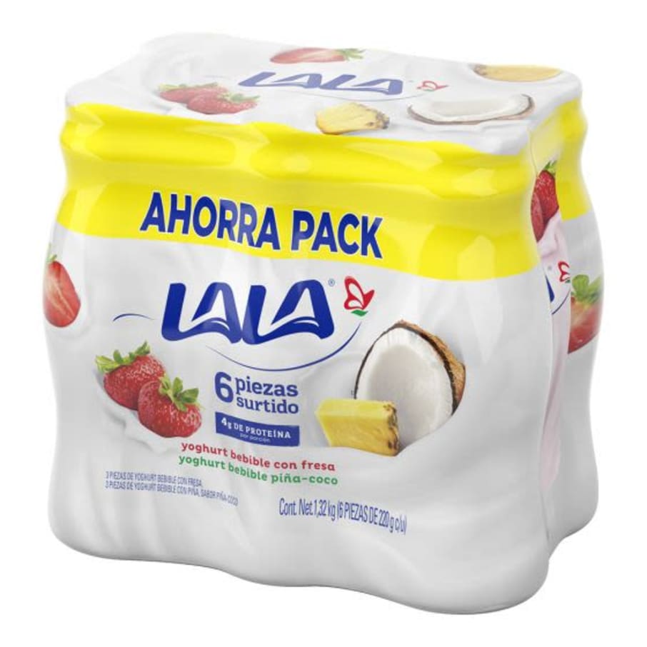 Yogurth Lala Bebible Surtido 220 gr c/u Pack 6pz