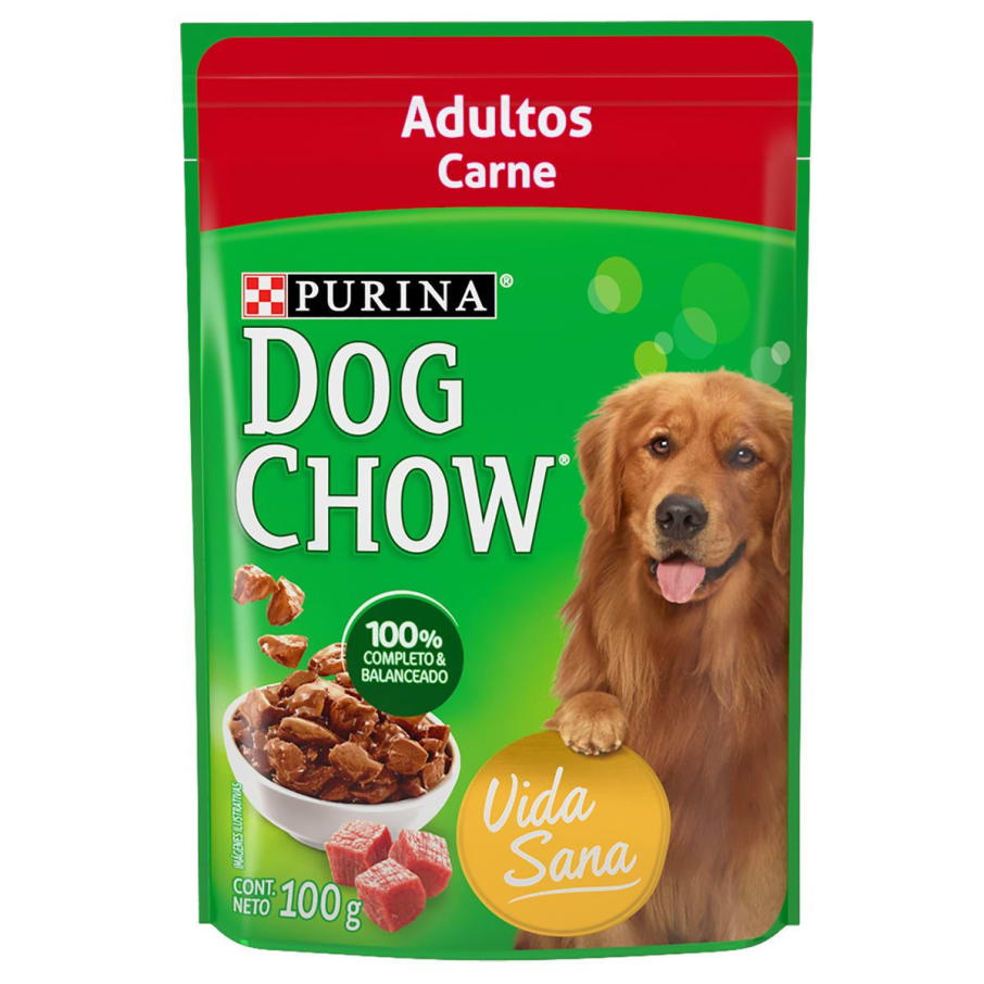 Alimento Dog Chow Adultos Carne 100 Gr Pouch