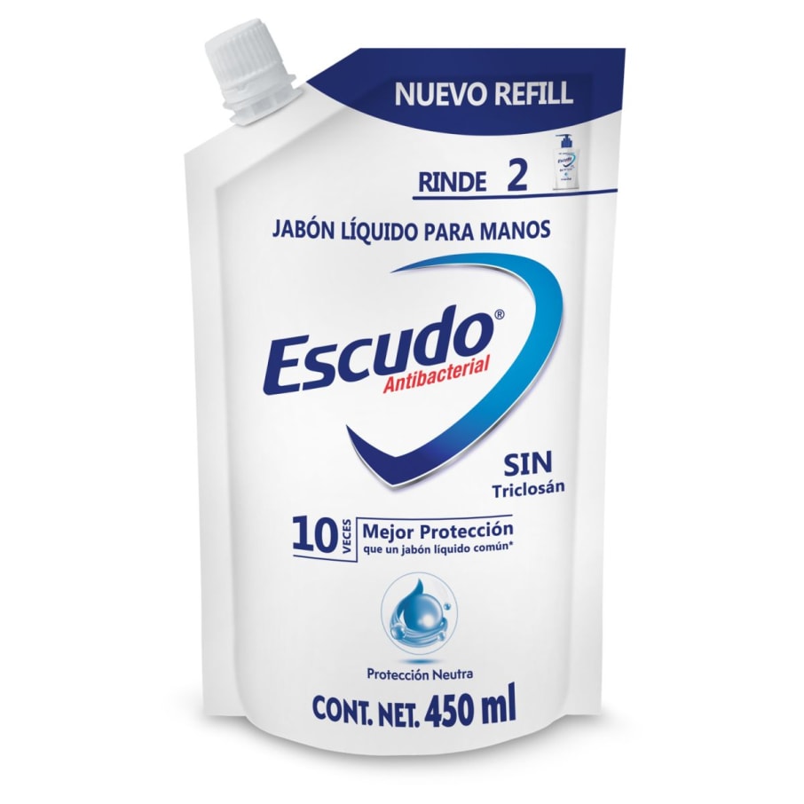 Jabón Liquido Para Manos Escudo Antibacterial 450 mL