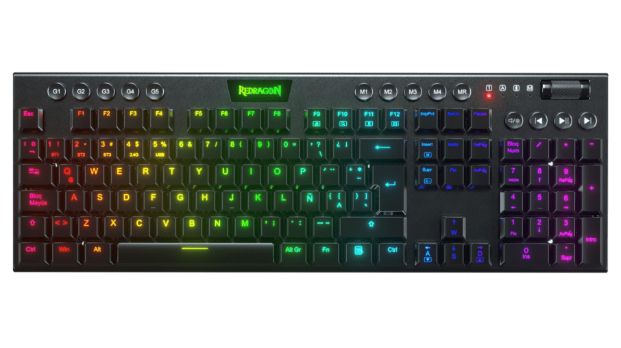 Teclado Mecánico Redragon HORUS FS K619-RGB-SP BLACK CABLEADO