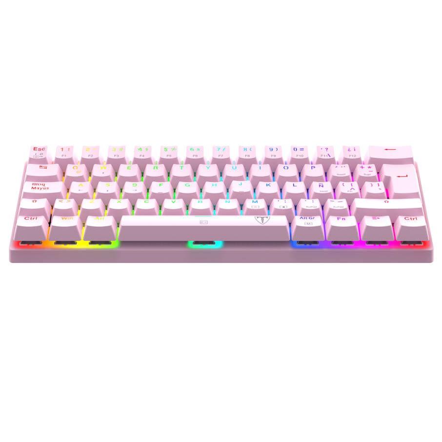 Teclado Mecánico Gamer T-Dagger ARENA RGB T-TGK321P-RGB-SP Pink Red Switch