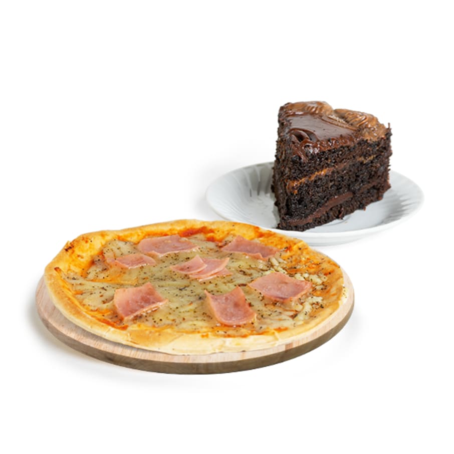 Pack: Pizzeta Americana + Torta de Chocolate (porción)