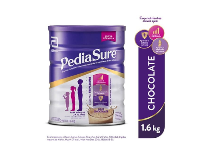 PEDIASURE TRIPLESURE SABOR CHOCOLATE LATA X 1600G   