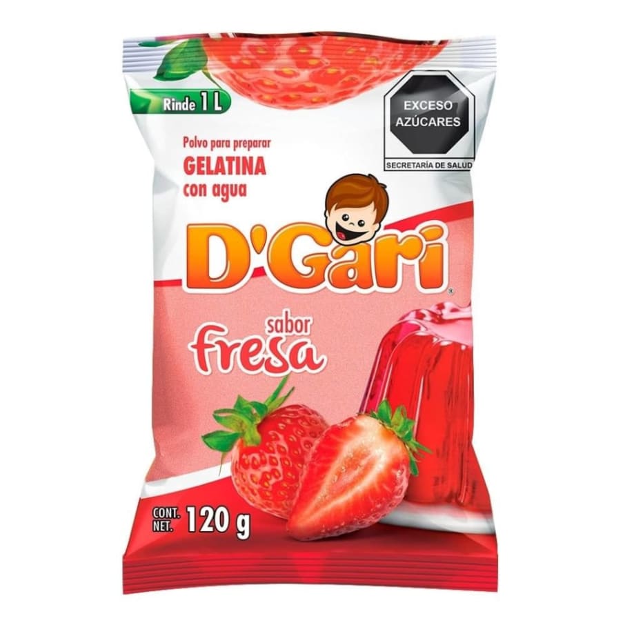 Gelatina de DGari Sabor Fresa en Polvo 120 g