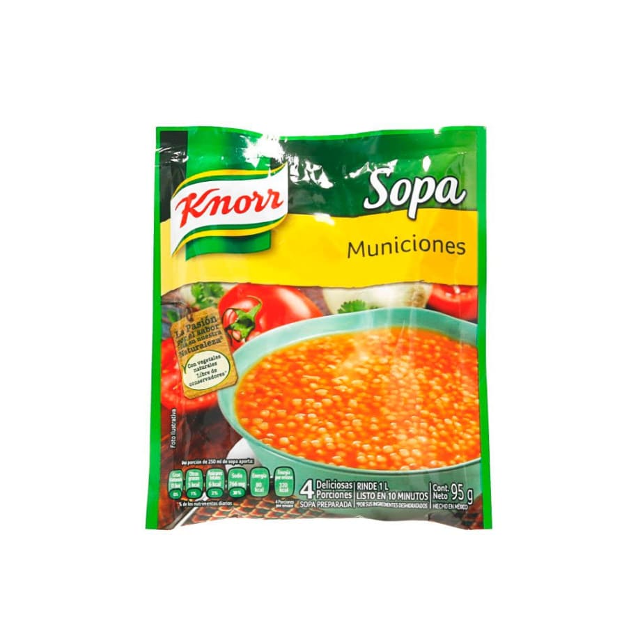 Pasta Para Sopa Knorr de Municiones 95 g