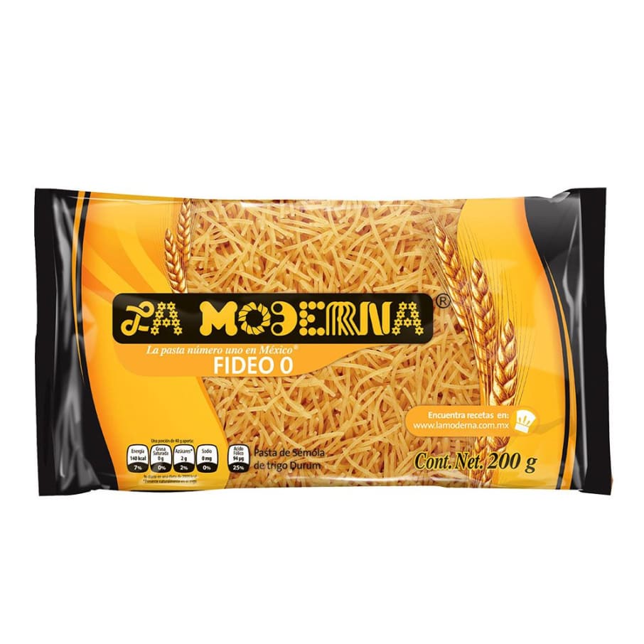 Pasta P/Sopa Fideo 0 La Moderna 200 Gr.