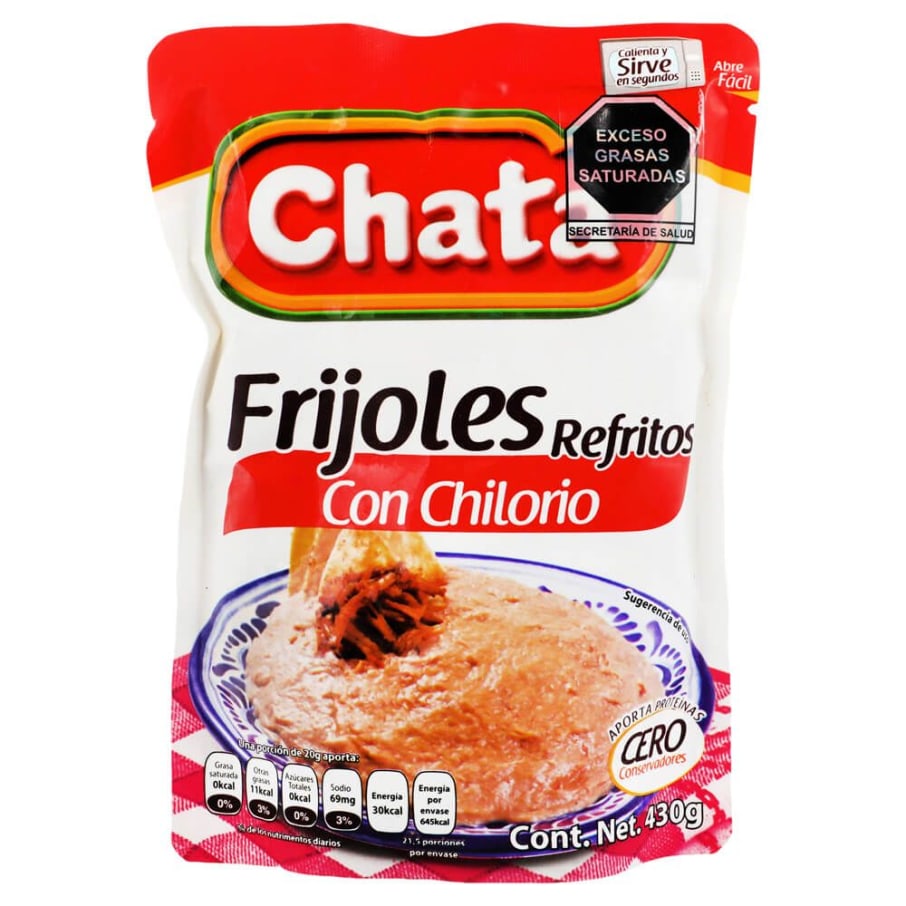 Frijoles Chata Refritos Con Chilorio 430 g